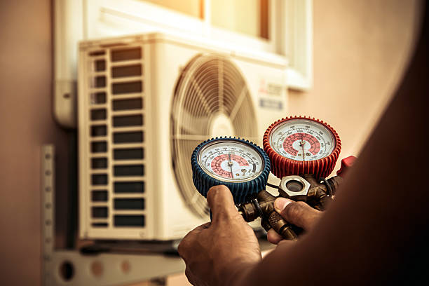 Professional Air Conditioning Service technician working in Galion, OH